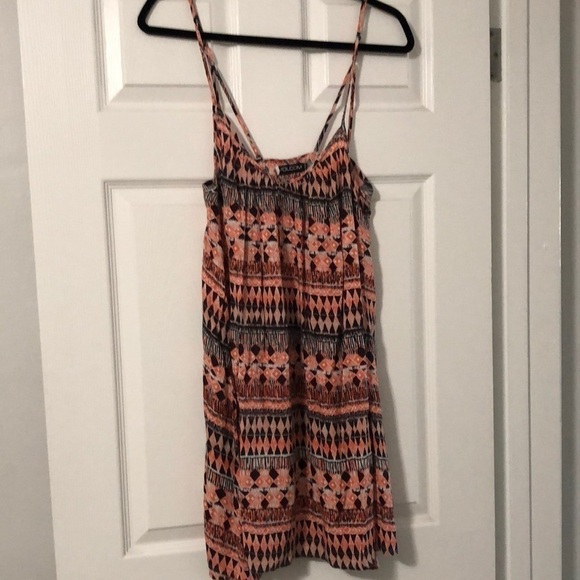 Volcom Black and Orange Flowy Dress Size Extra Small - Picture 1 of 9